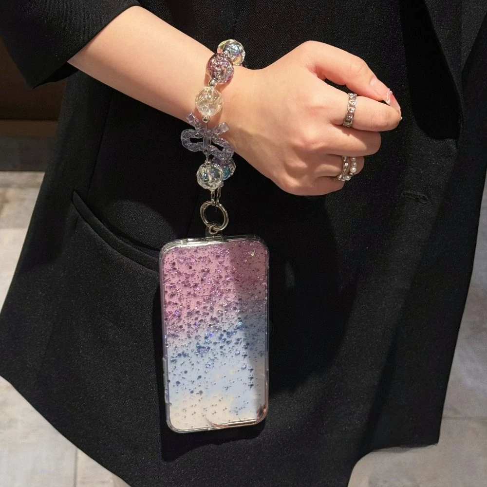 

Необычная цепочка для телефона из бисера, сумка, подвесной анти-потерянный брелок в виде сладких конфет, блестящий автомобильный брелок, прозрачные бусины, кулон