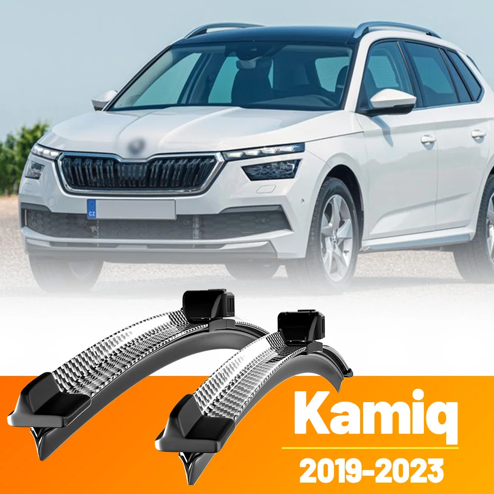 

2pcs Front Windshield Windscreen Wiper Blades Carbon Fibre Wipers For Skoda Kamiq 2019-2023 2020 2021 2022