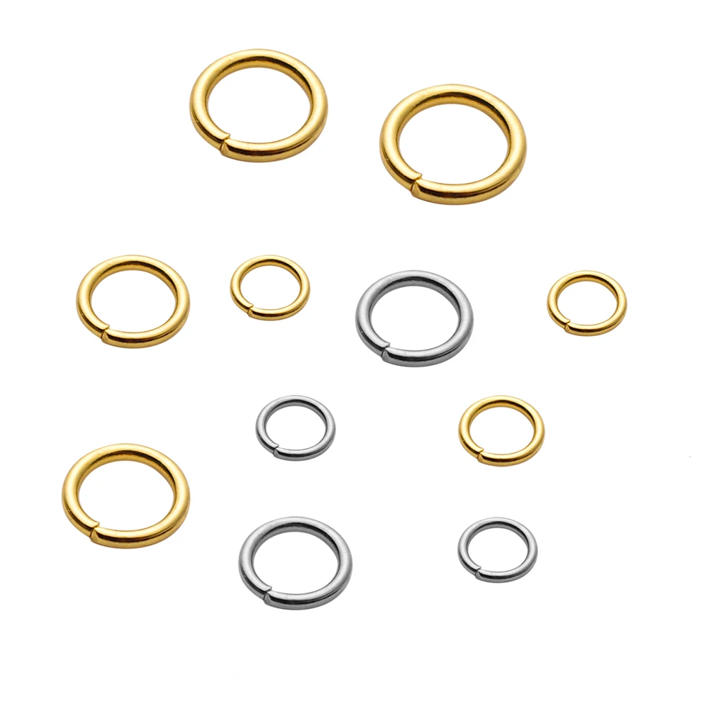 50-200pcs/lot Stainless Steel Open Jump Rings 4 5 6 8mm Split Rings Connectors DIY Necklace Jewelry Making Findings  Accessories