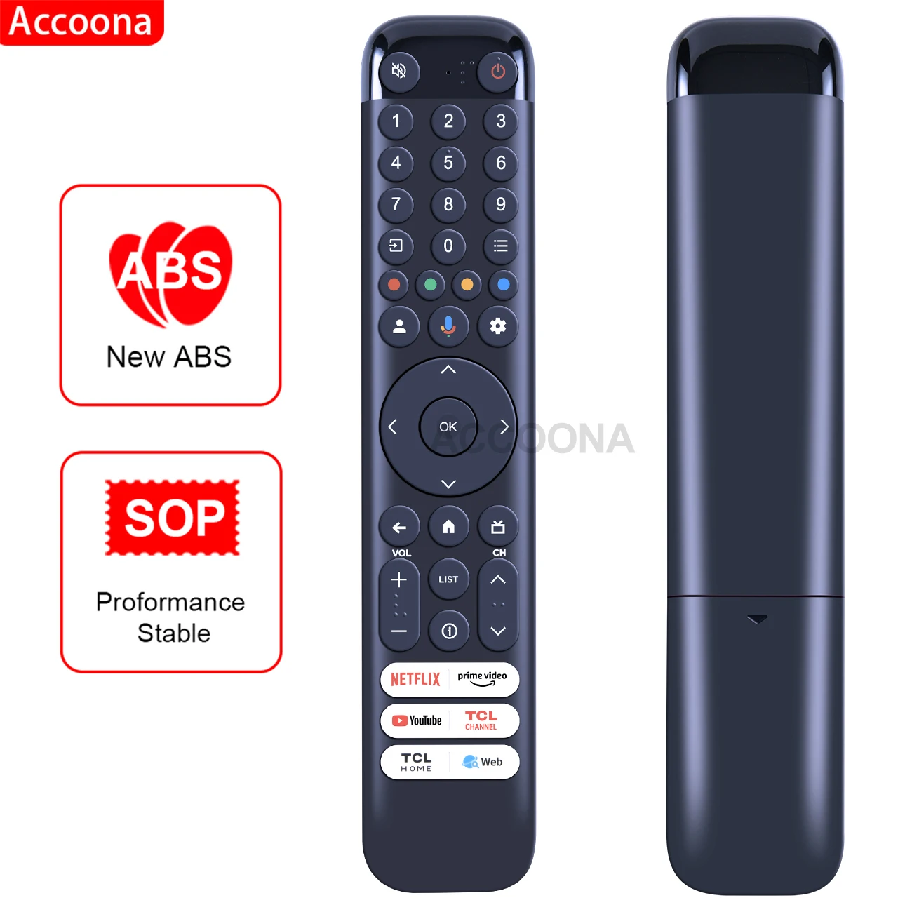 Remote control RC833 GUB1 for TCL 65C845 50 55 75 65C745 43LC645 miniLED LCD TV