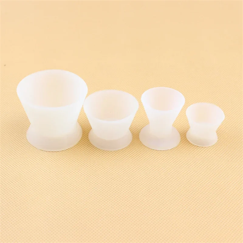 4pcs/set New Self-solidifying Cups Dental Lab Silicone Mixing Cup Dentist Dental Equipment Rubber Mixing Bowl