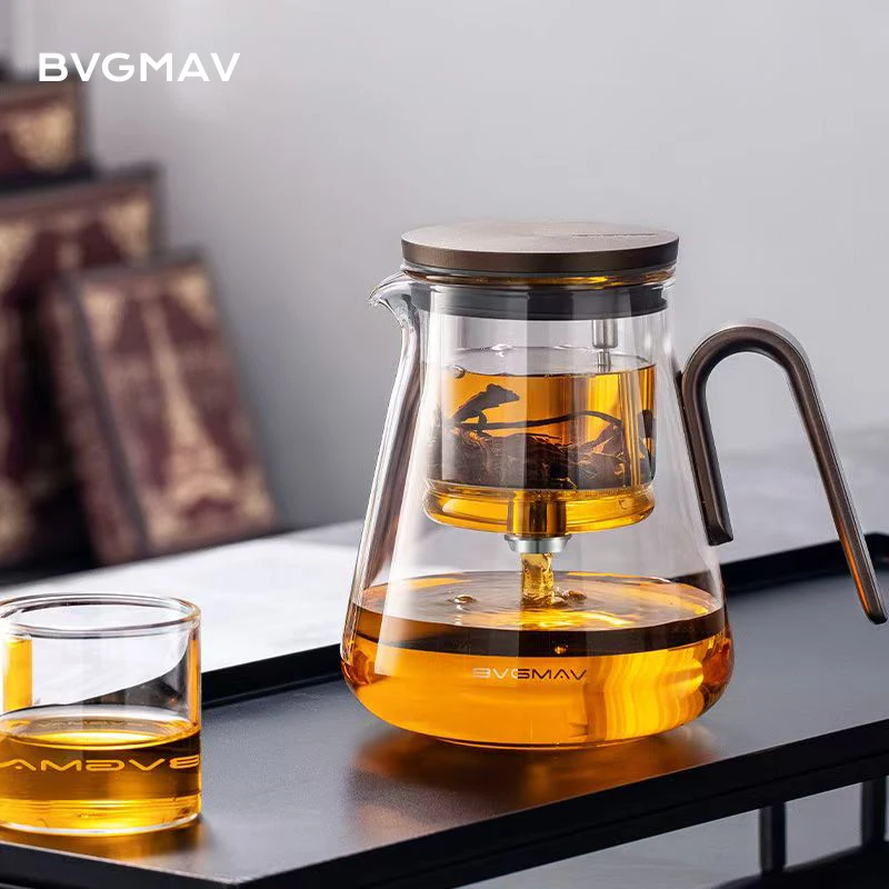 BVGMAV- Magnetic Switch Tea Pot, High-End Tea Set, Tea Water Separator, Household Tea Making Tool, Heat-Resistant Glass Tea Dis