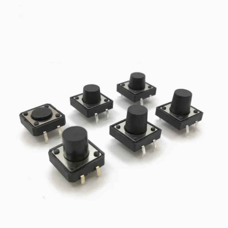 20Pcs 12x12mm Panel PCB Momentary Tactile Tact Push Button Switch 4Pin DIP 12x12mmx4.3mm/4.5/5/6/6.5/7/8/9/9.5/10/11/12mm