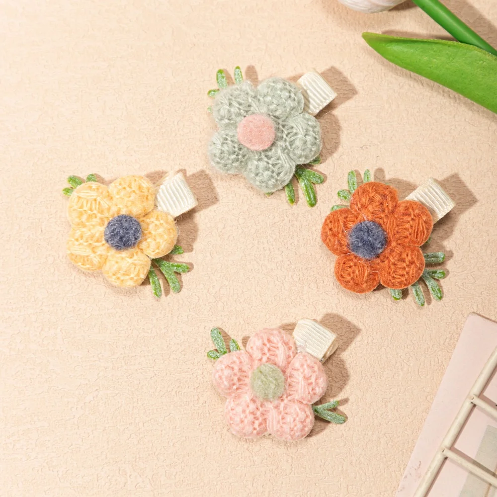 

Korean Style New Spring Flower Hair Grips for Kids Girls Cute Handmade Seamless Hair Clips Headwear Hair Accessories 2025