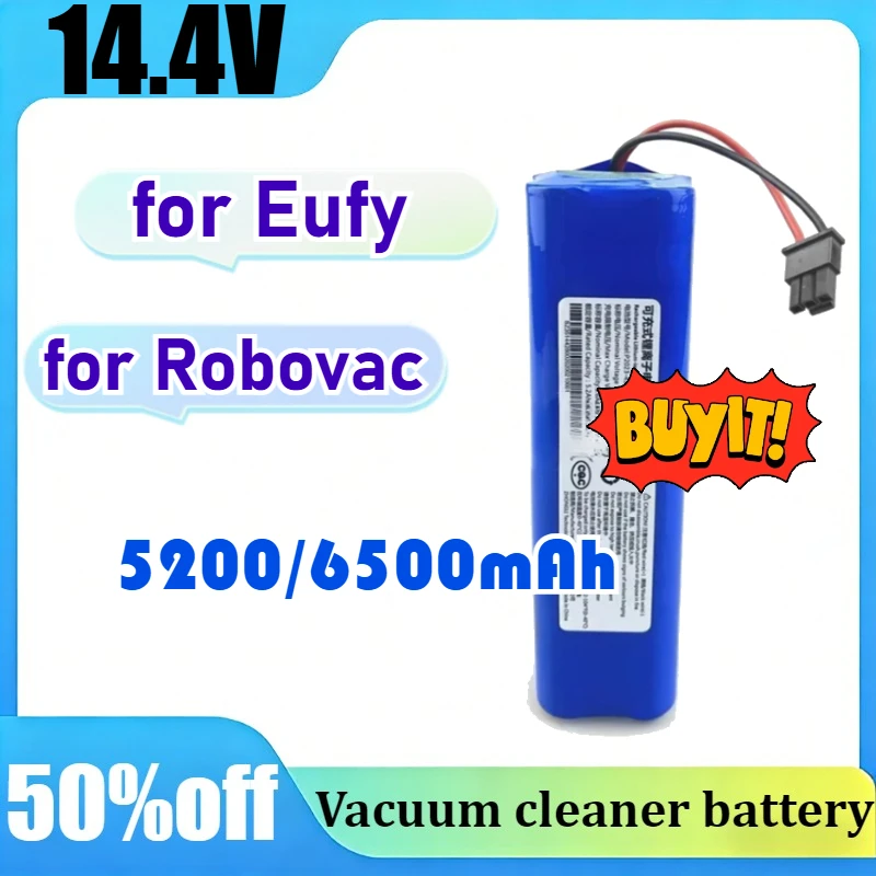 

Аккумулятор для робота-пылесоса Eufy Robovac X8 Hybrid X8 White X8T226X, 14.4В, 5200мАч/6500мАч