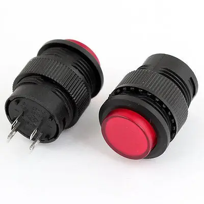 AC 13A 125V 1.5A 250V 4 Pin SPST NO N/O Round Momentary Push Button Switch