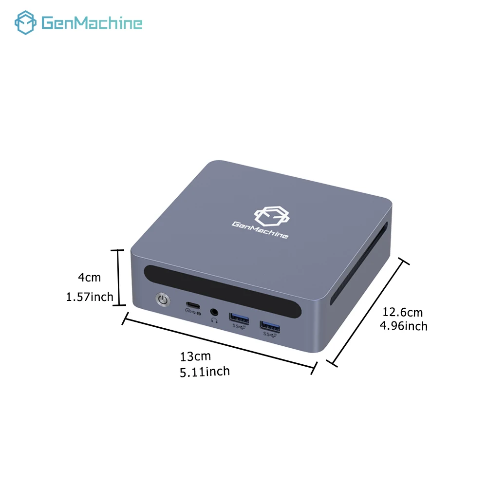 Komputer Gaming Rakitan Genmachine AMD Ryzen 5 6600H Mini PC |   6-Core 12-Thread |   16GB LPDDR5 + 512GB NVMe SSD |   WiFi 6E & Bluetooth