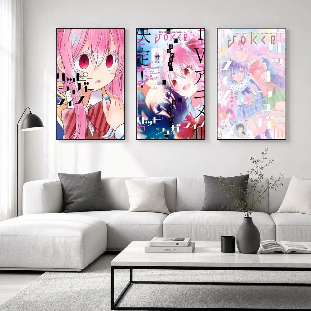 Anime Happy Sugar Life Poster High-quality wall art posters, suitable for home offices, bedrooms, and living rooms.