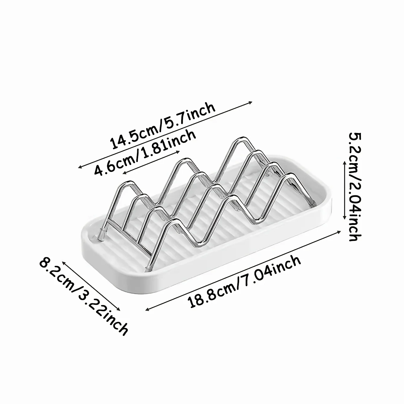 Wave Shaped Soap Dish Drain Rack, Bathroom Soap Box Drain Rack, Stainless Steel Kitchen Drain Rack, Cleaning Cloth Drain Rack