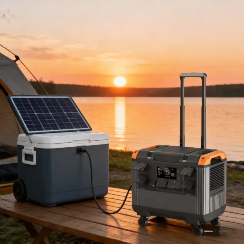 

3KW High Performance Solar Power Station, LiFePO4 Battery MPPT Control, Multifunctional Portable Supply for RV Outdoor Use