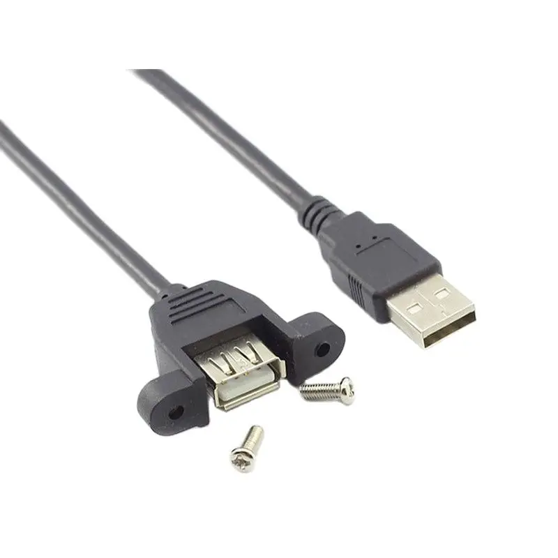 USB 2.0 Cable Extension Cable with Screws Wire Data Transmission Line Superhighspeed Data Extension Cable For Display Projector