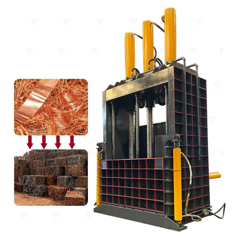 Auto Hydraulic Baler for Plastic Cardboard Compactor Motor Belt Drive Baling Press Machine Custom