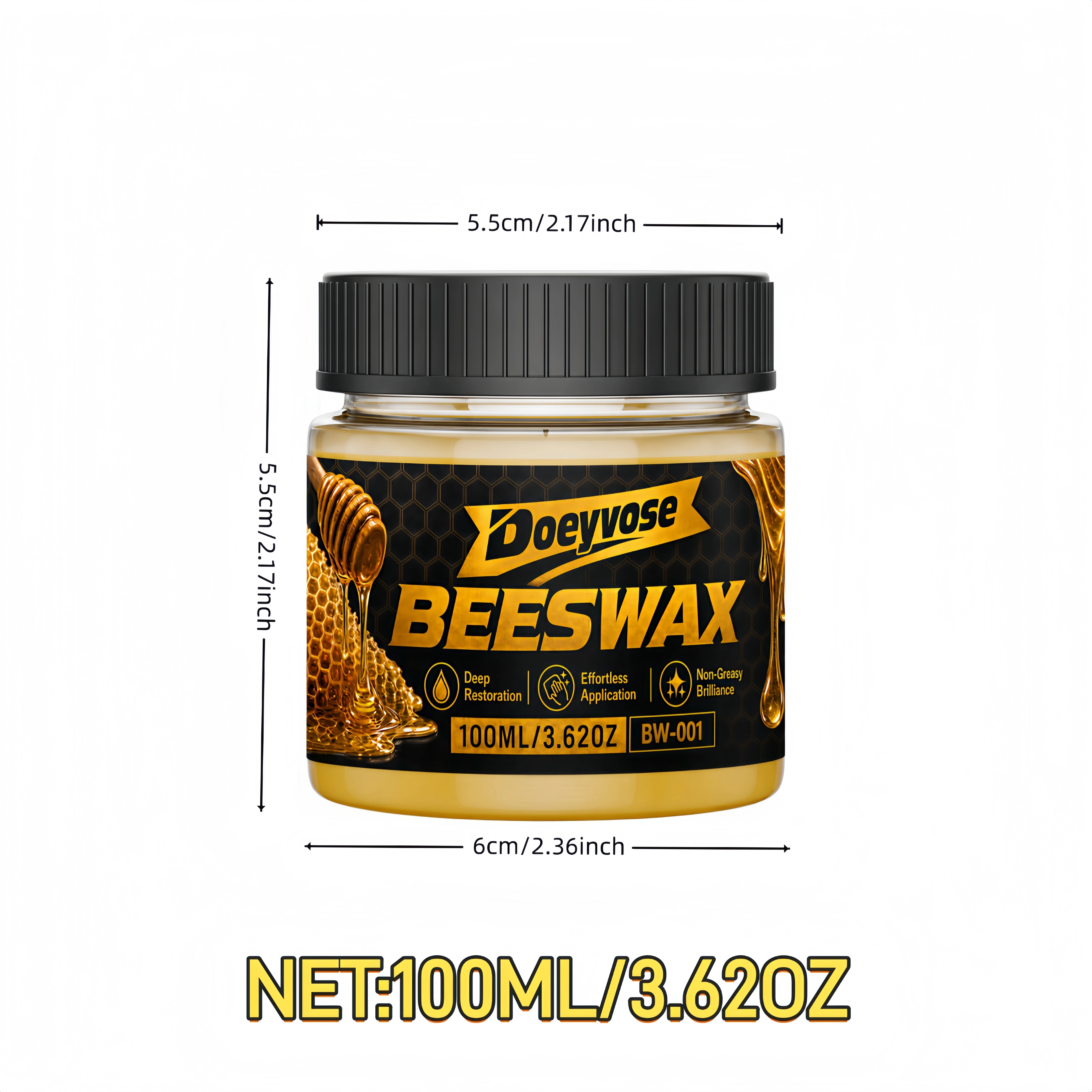 Pure Beeswax Wood Furniture Polishing Wax Waterproof Anti-Crack Leather Care Restoration Polish