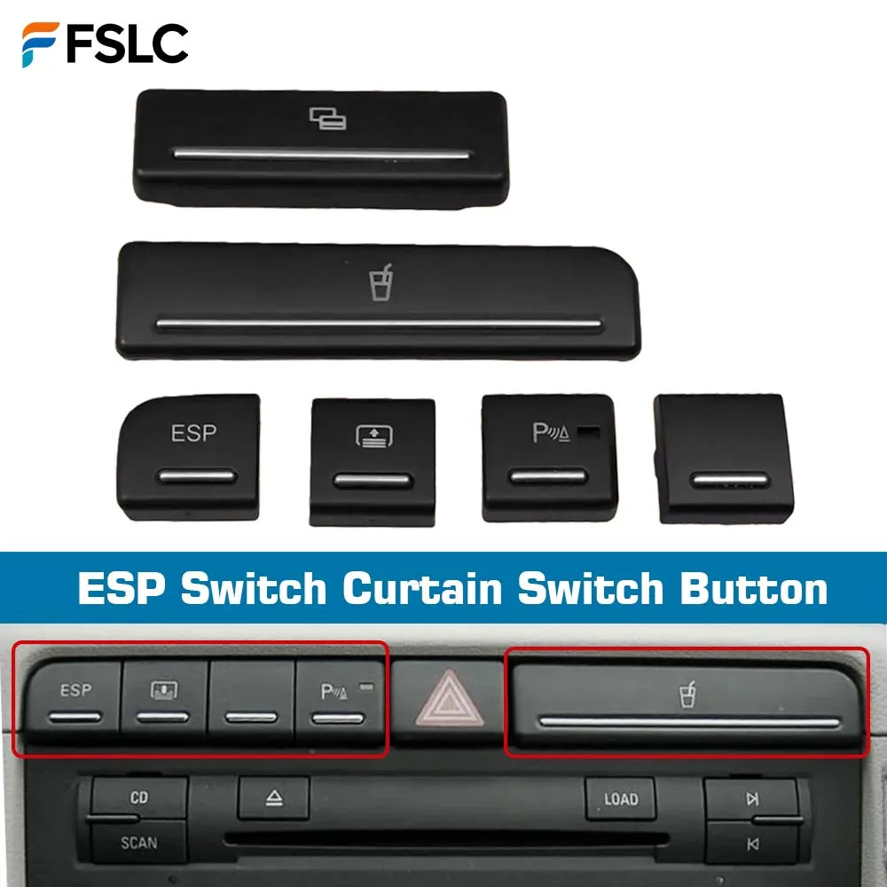 ⭐Genuine⭐ Cover ESP Switch Curtain Switch Button PDC Parking Assist Switch Cap Dummy For Audi A4 B6 B7 2002-2008 A4/S4 Quattro