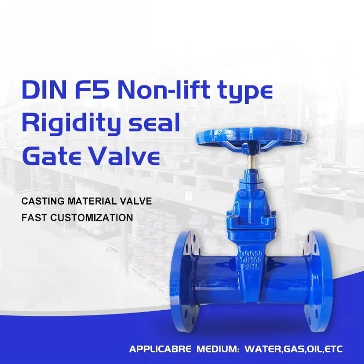 Oil DIN F5 Ductile Iron EPDM Sealed No Rising Stem Resilient Seated Gate Valve,Applicable Media: Water, Gas