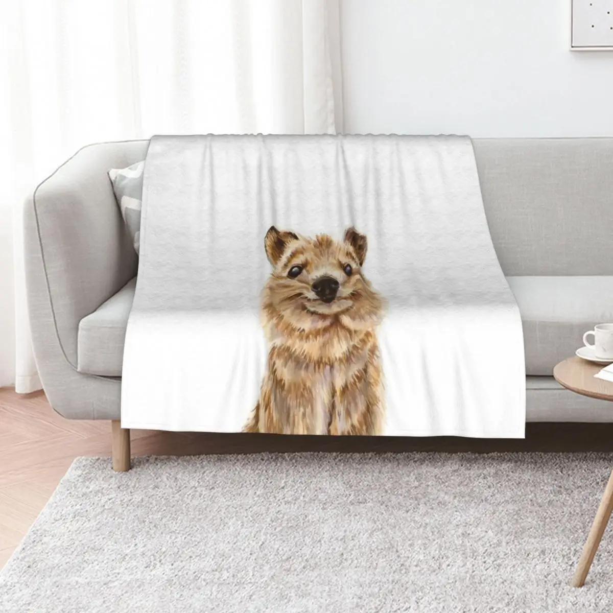 Quokka, the happiest wildlife on Earth Throw Blanket manga Stuffeds Hair Plush Blankets