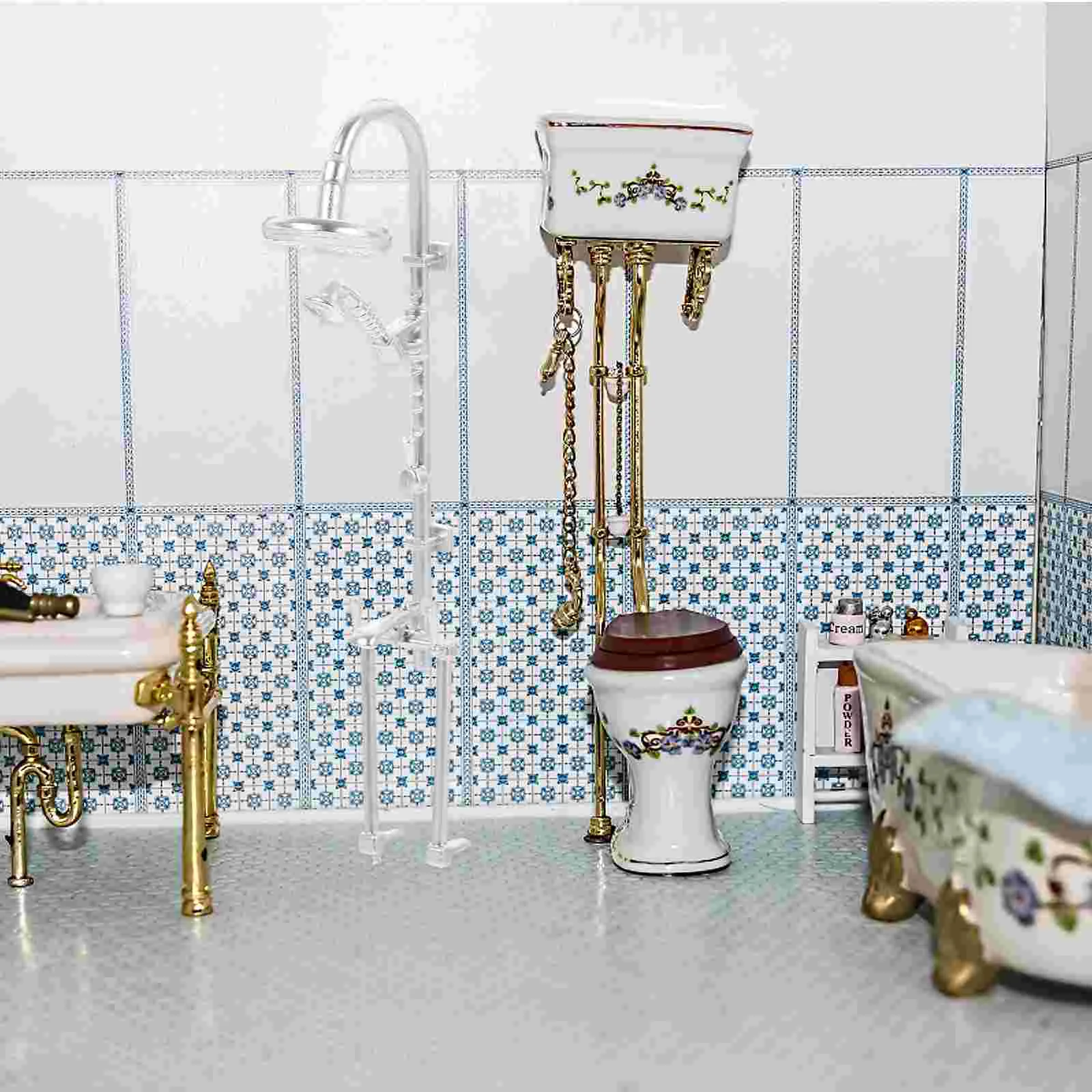 House Shower Miniature Bathroom Furniture Architectural Model Supplies Home Accessories