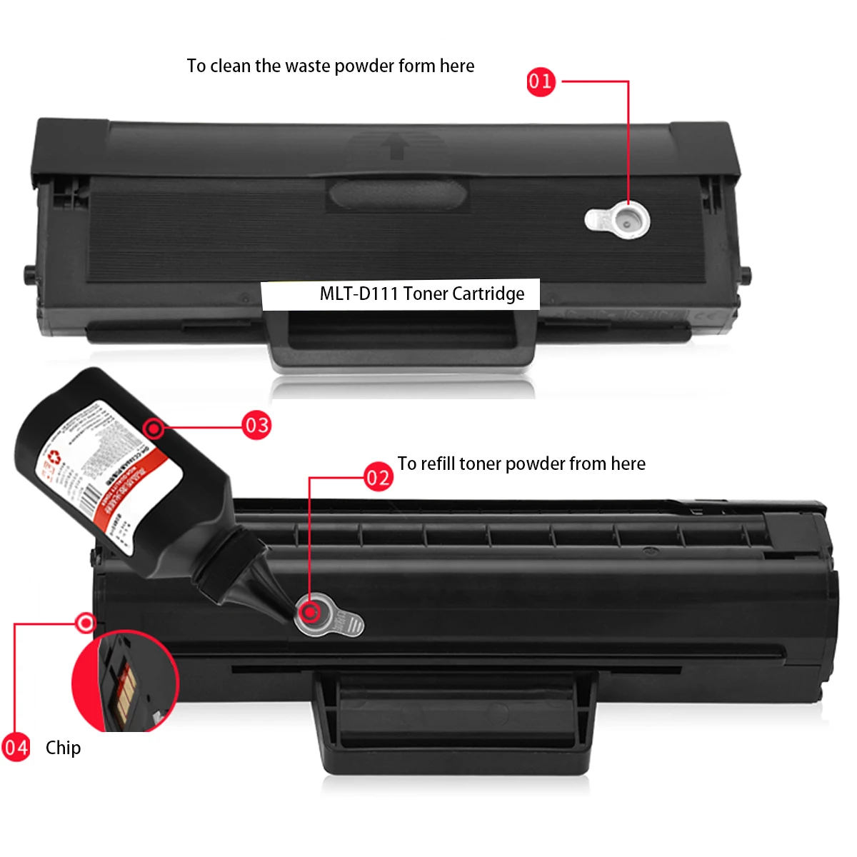 Cartucho de tóner negro para Xerox, cartucho de tóner Compatible con 106R02773, Xerox 3020, 3025, con Chip, 3020, 3025