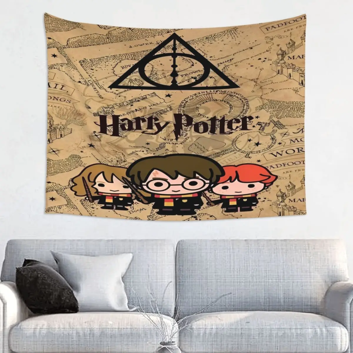 Harrys Potters Magic School Wall Tapestry Aesthetic Tapestries Poster for Dorm Room Wall Hanging Decor