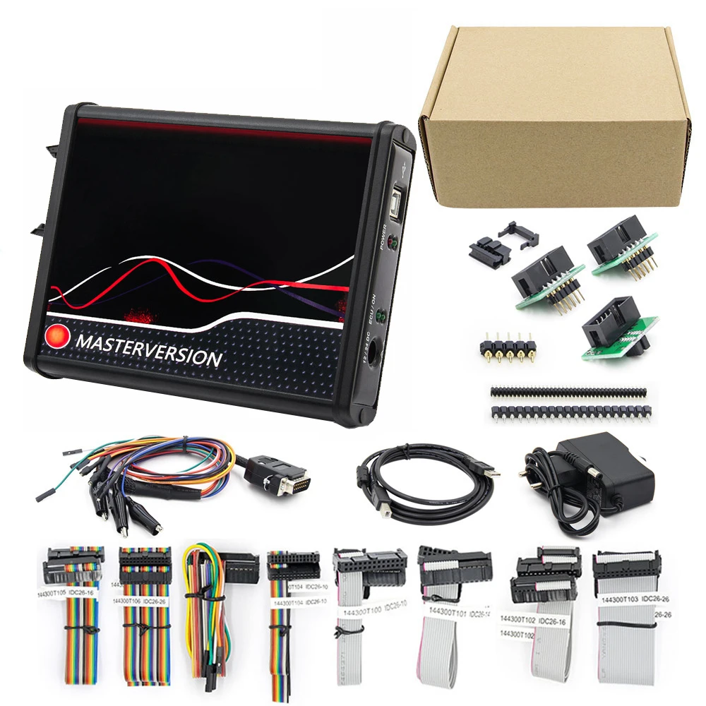 NEWBest Unlimited For KTAG 4LED V7.020 V2.25 Online Red PCB No Token OBD2 Manager V2 ECU Programmer Tool Murata Filter Full Set