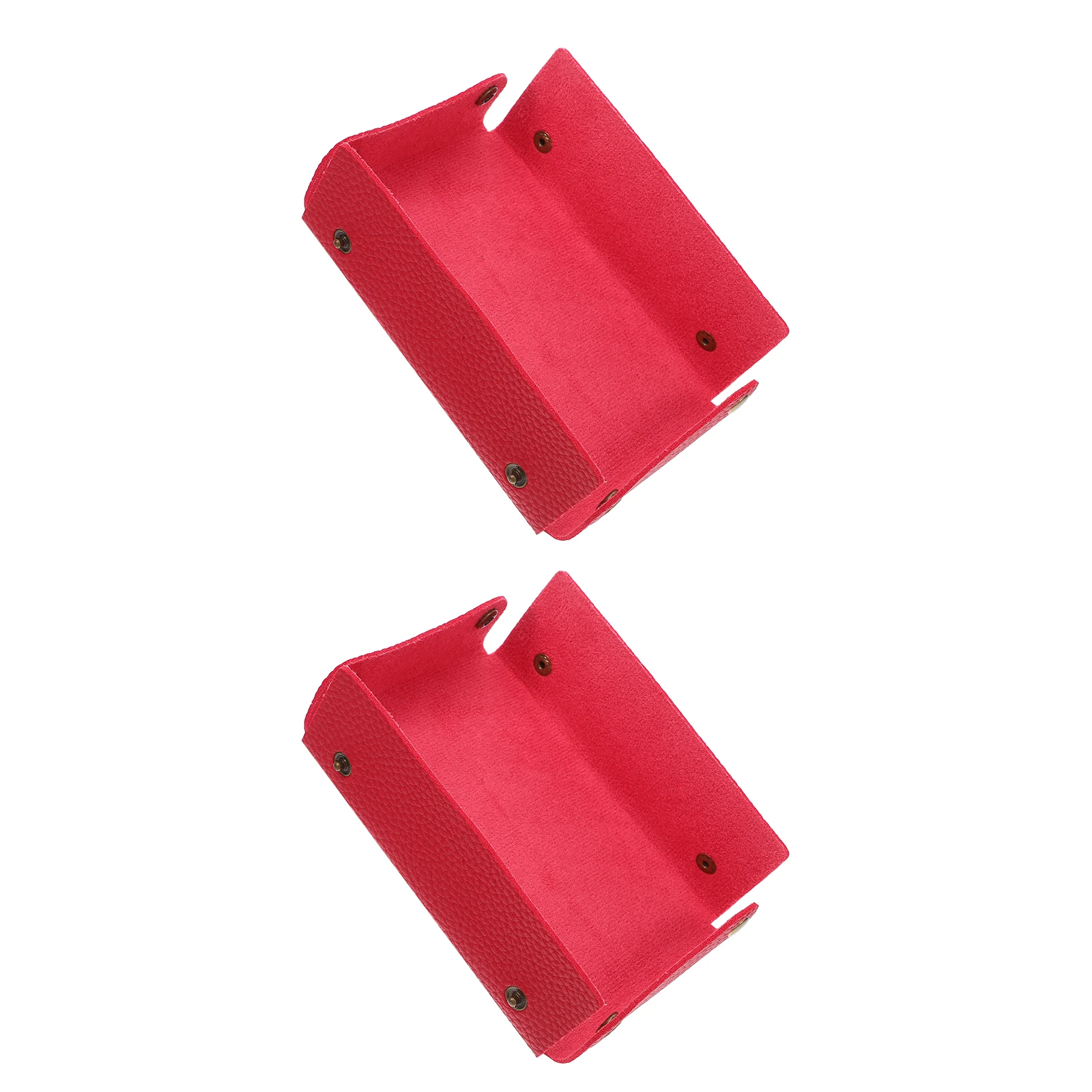 

2pcs Pocket Holder Pu Portable Napkin Organizer For Travel Office Reusable Facial Tissue Cover Compact Tissue Storage