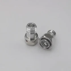 2PCS N Female to Mini Din 4.3-10 Male RF Coaxial Adapter