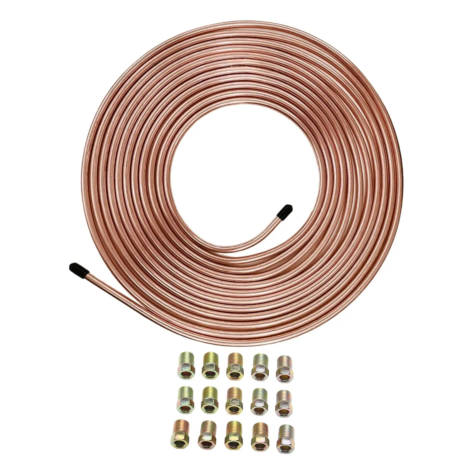 Flexible Copper Plated Car Brake Line Tubing Kit Coil Repair Hose Pipe Set for Vehicle Brake System