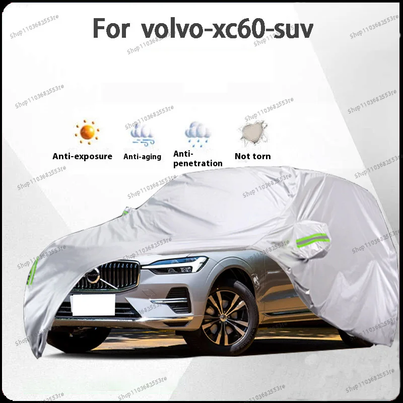 

For Volvo XC60 Fit Car Cover - Waterproof, Dustproof, Sunshade (UV), Snowproof | Silve Full Cover with All-Day Protection