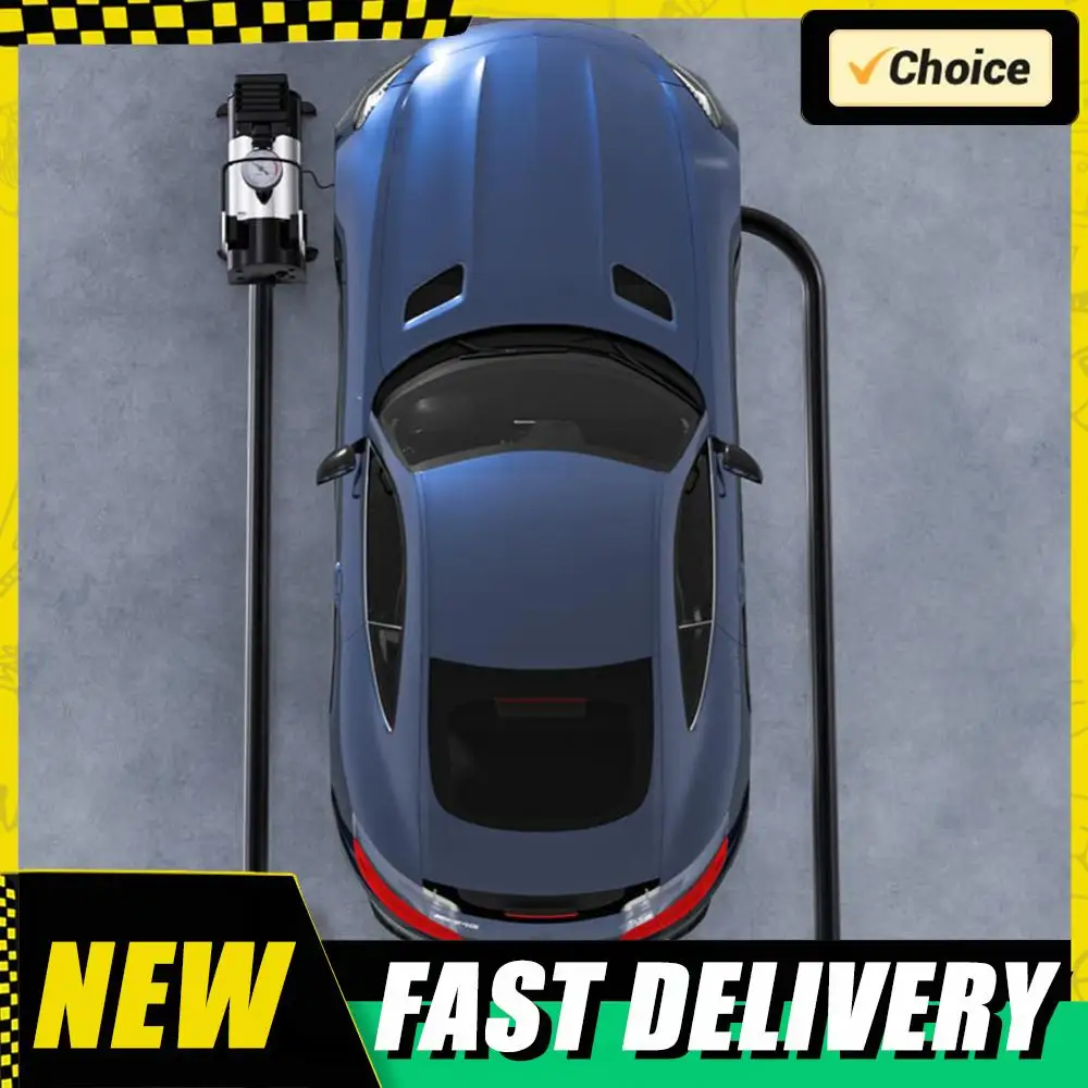 

Автомобильный шинный насос 12 В с манометром, автомобильный электрический воздушный насос, мини-воздушный компрессор, сверхмощный роскошный портативный металлический воздушный компрессор