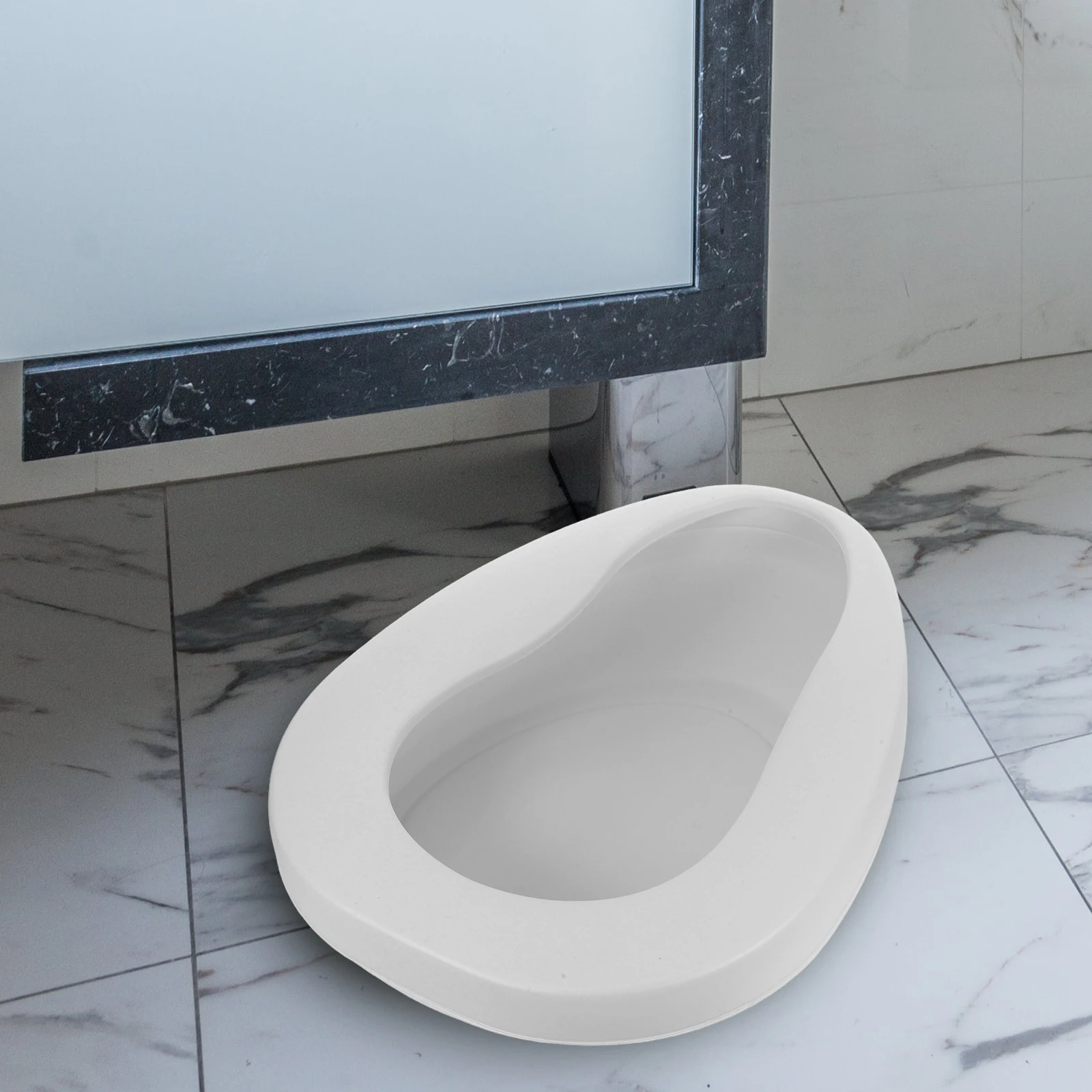 Bedpan سرير بلاستيكي محمول لكبار السن يستخدم مستشفى المرضى مانعة للتسرب حاوية البول غرفة وعاء قعادة الطوارئ ل #1