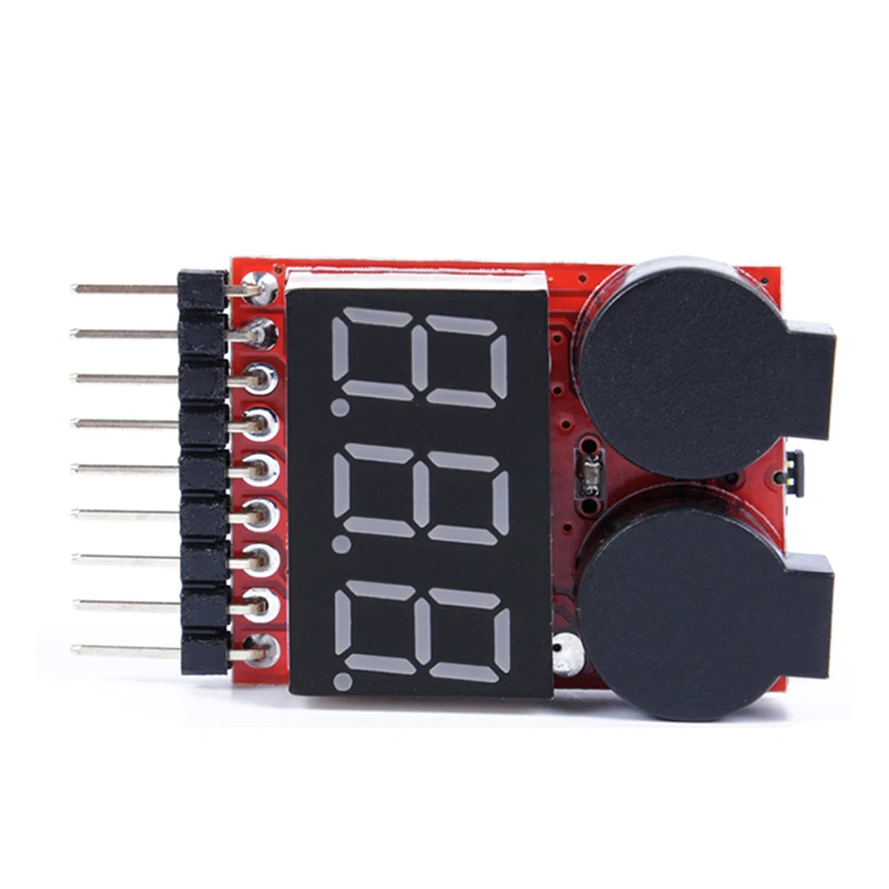 Bateria de exibição de tensão rc baixo alarme buzzer bx100 1s-8s 7.4v 11.1v medidor tester lipo bateria monitor para rc carro zangão helicóptero