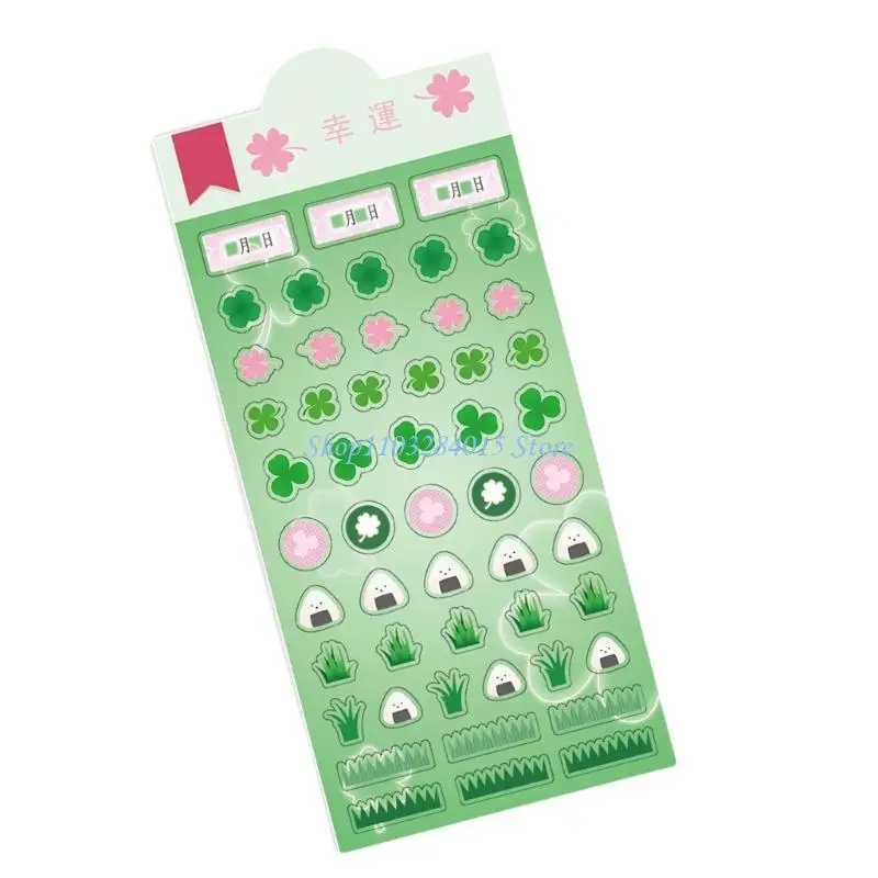 

R6FF Cartoon Resin Sticker Water Resistant Aesthetic Sticker for Scrapbook Notebook