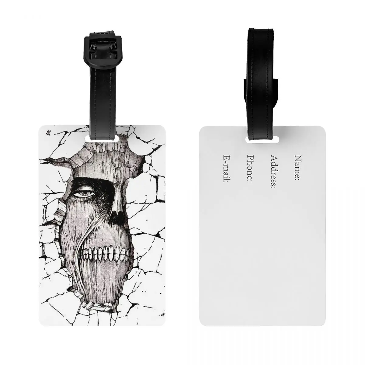 جدار تيتان هجوم على تيتان اليابان الكرتون علامات الأمتعة حقيبة سفر لطيف الأمتعة الصعود علامة التسمية حامل معرف اسم العنوان #2