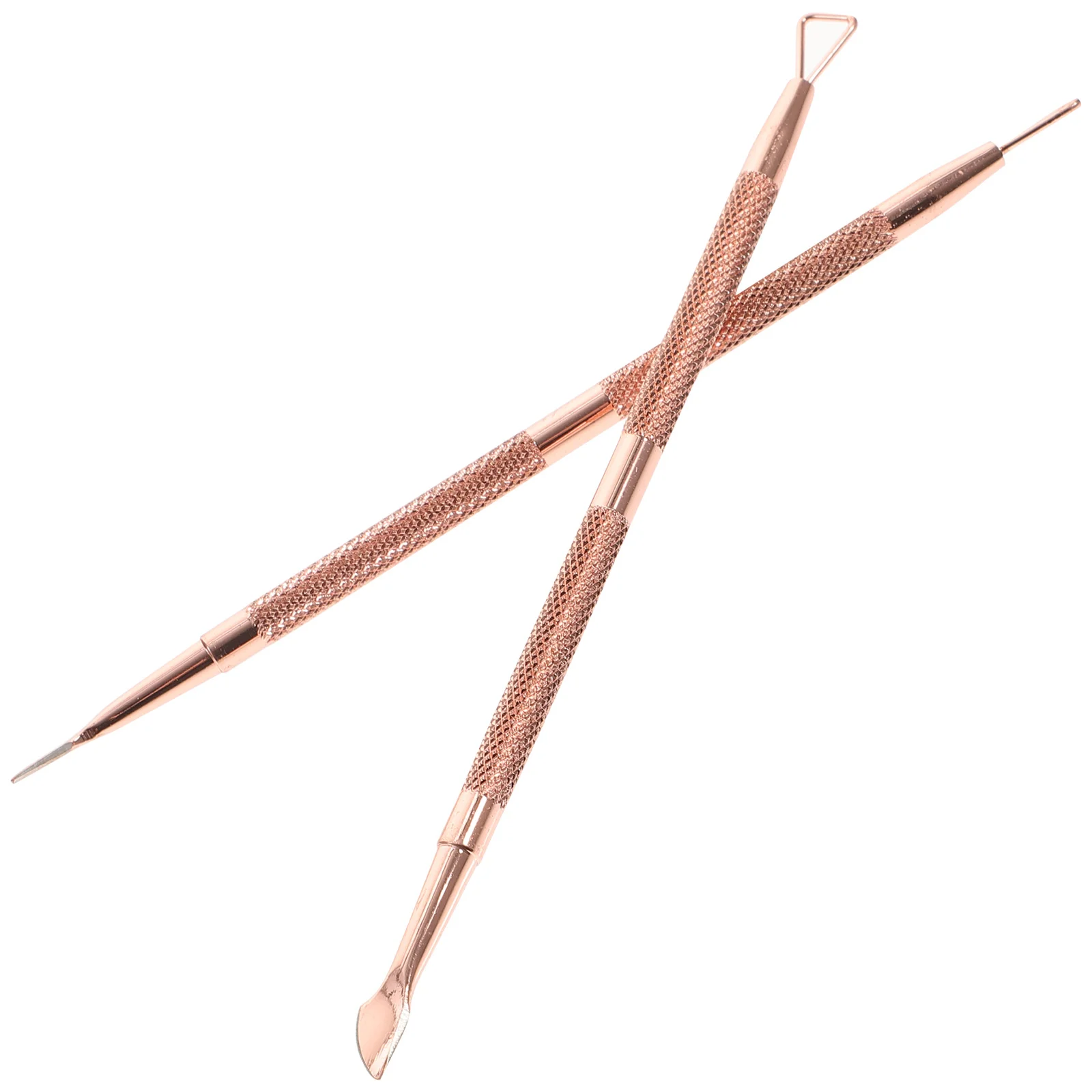 2pcs Stainless Steel Cuticle Pusher Dead Skin Remover Tool For Manicure Nail Art Gel Polish Scraper Professional Nail Cleaning