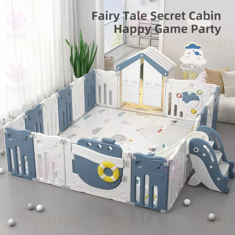 Master Style Playpen Para Bebe Cartoon Corsair Indoor Hdpe Activity Center Large Toddler Baby Playpen Fence With Safety Gate - view 5