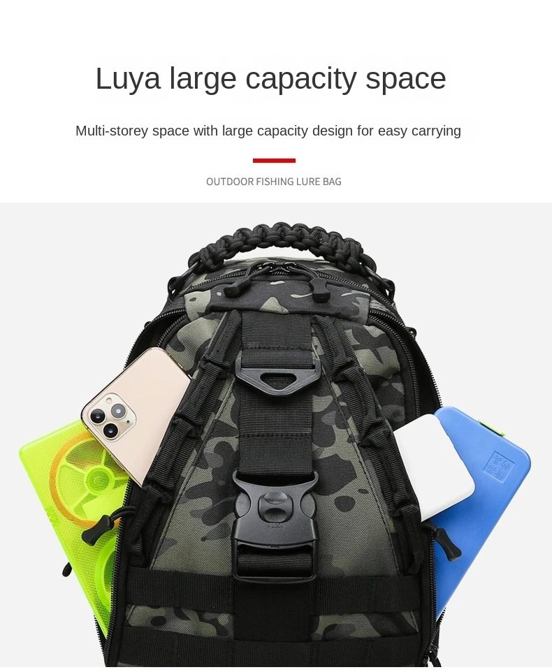 Mochila de senderismo de gran capacidad, resistente al desgaste, transpirable, adecuada para actividades al aire libre para hombres, Camping, senderismo y Pesca