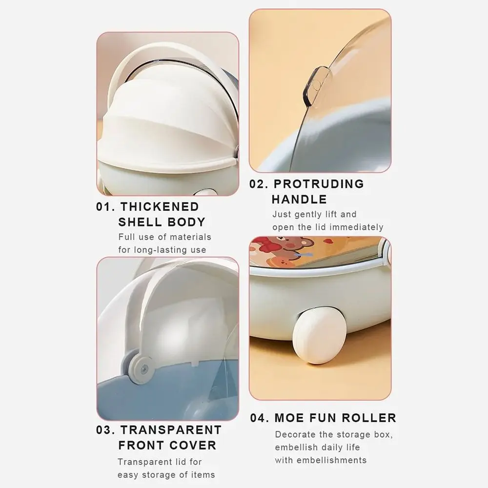 Home Decor Cute Baby Cradle Shape Desktop Storage Box Doll Baby Bed for Labubu Storage Container Storage Trunks