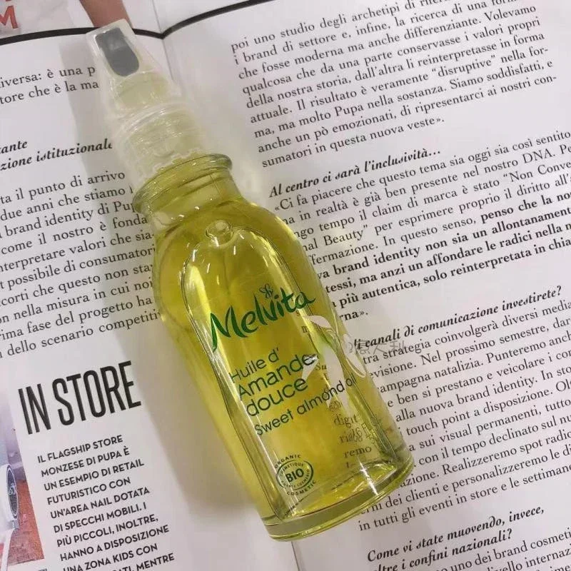 Melvita Original Genuine Sweet Almond Essential Oil 50ml Moisturizing Firming Nourishing Anti-aging Face Serums Skincare