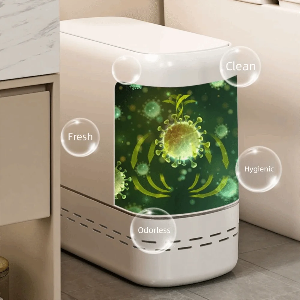 

Герметичный утолщенный мусорный бак с крышкой, ведро для хранения, водонепроницаемое пластиковое легкое роскошное настольное мусорное ведро для гостиной