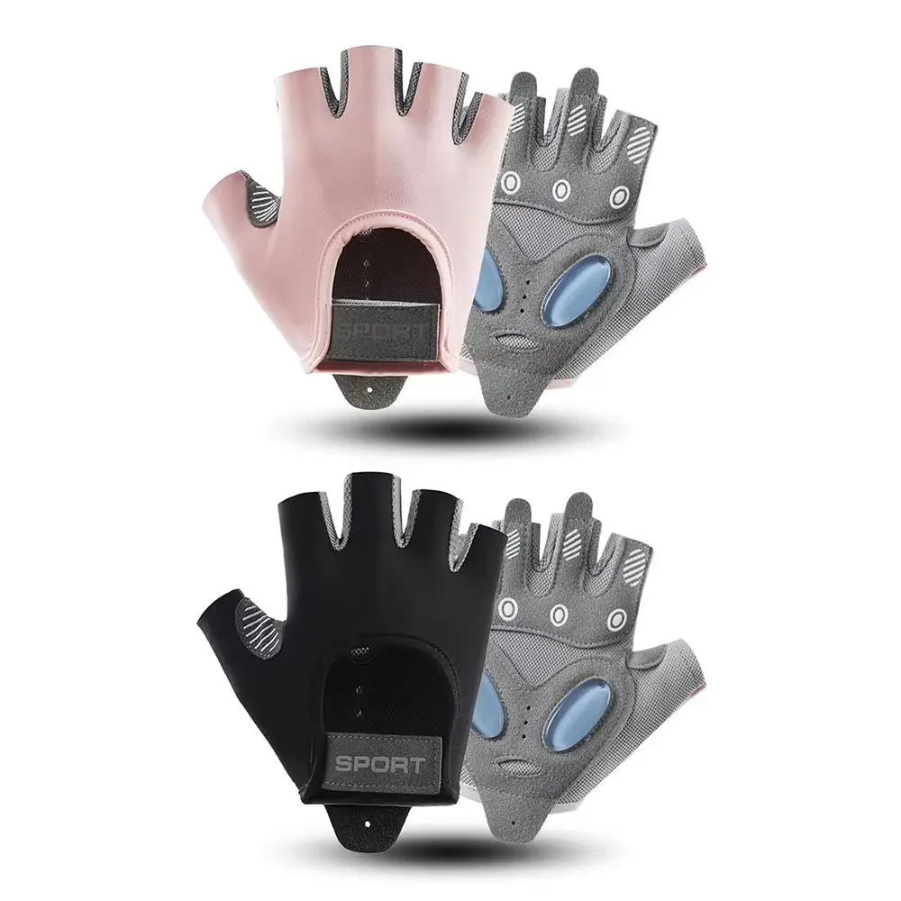 

1 Pair Wrist Protect Half-Finger Fitness Gloves Anti-slip Breathable Cycling Gloves Yoga Cushioning Sports Gloves Fitness