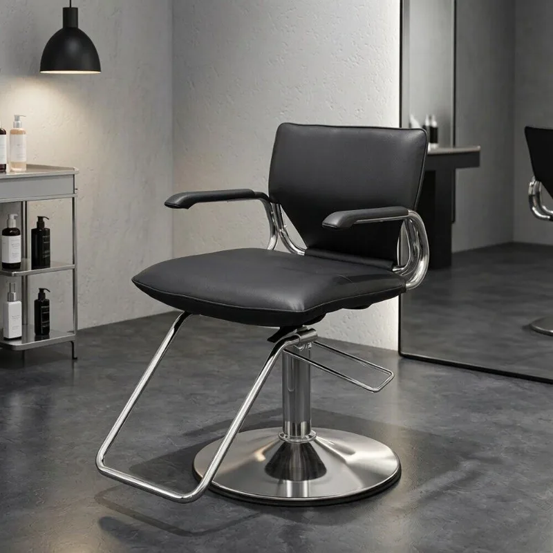 

black minimalist barber chair multifunctional professional beauty salon hairdressing chair luxury fashionable modern furniture