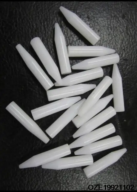 100Pcs 6x40mm Point Ended PCB Test Fixture Parts Plate POM Pressure Bar White