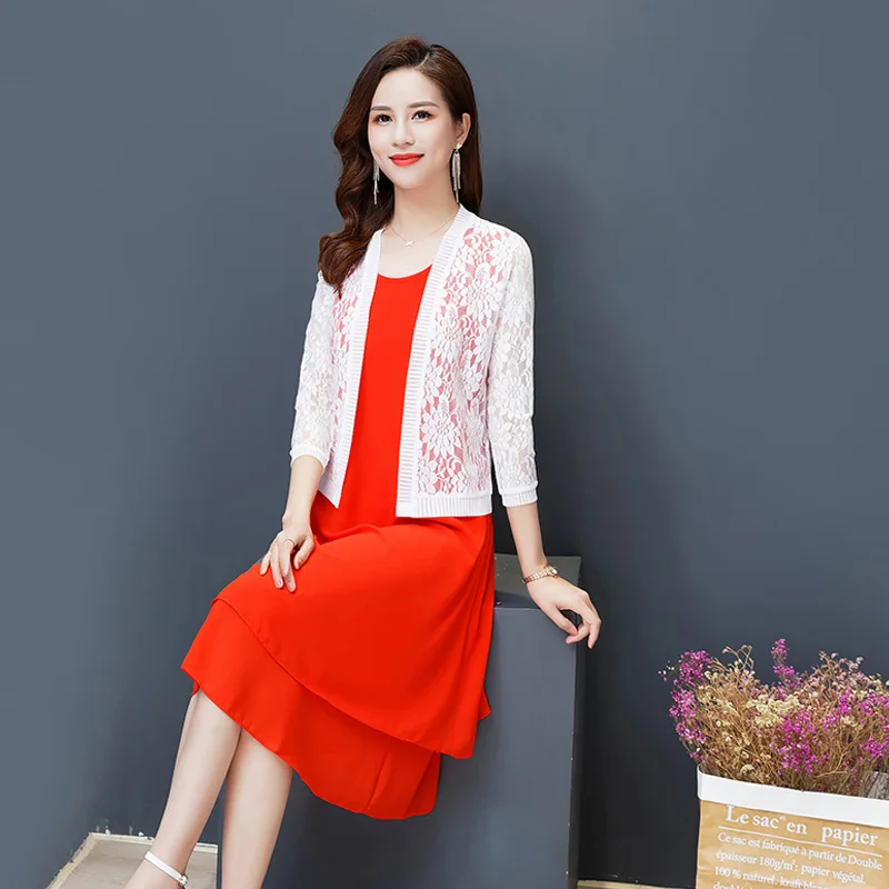 Women Temperament Cardigan Summer Thin Coat Half Sleeve Bolero Shrugs Elegant Lace Crochet Embroidered Shrug Sun-proof Tops