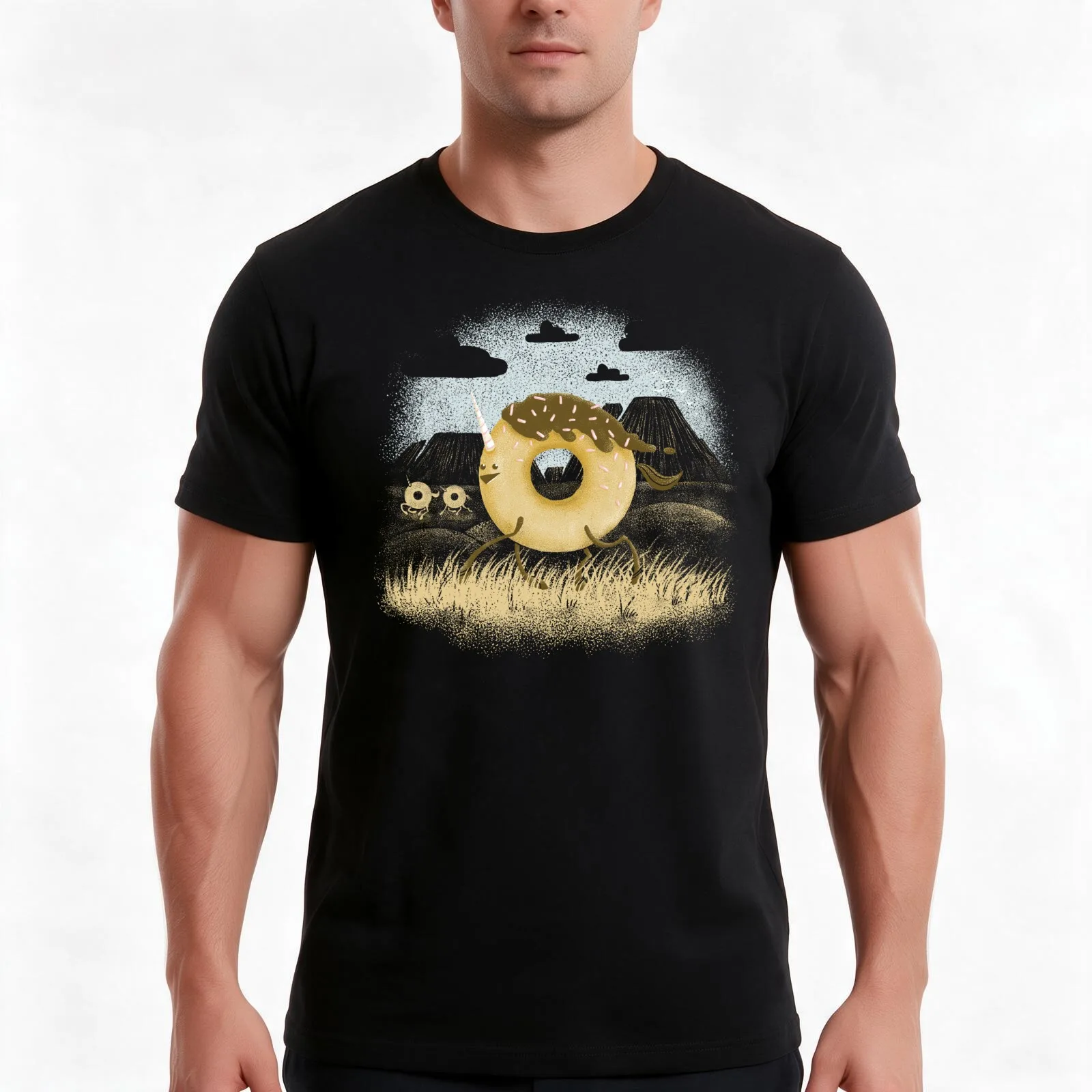 Mr. Sprinkles T-Shirt, Summer Casual Cotton Tee, Oversized Streetwear Tops, Vintage Graphic Print, Loose Fit Short Sleeve