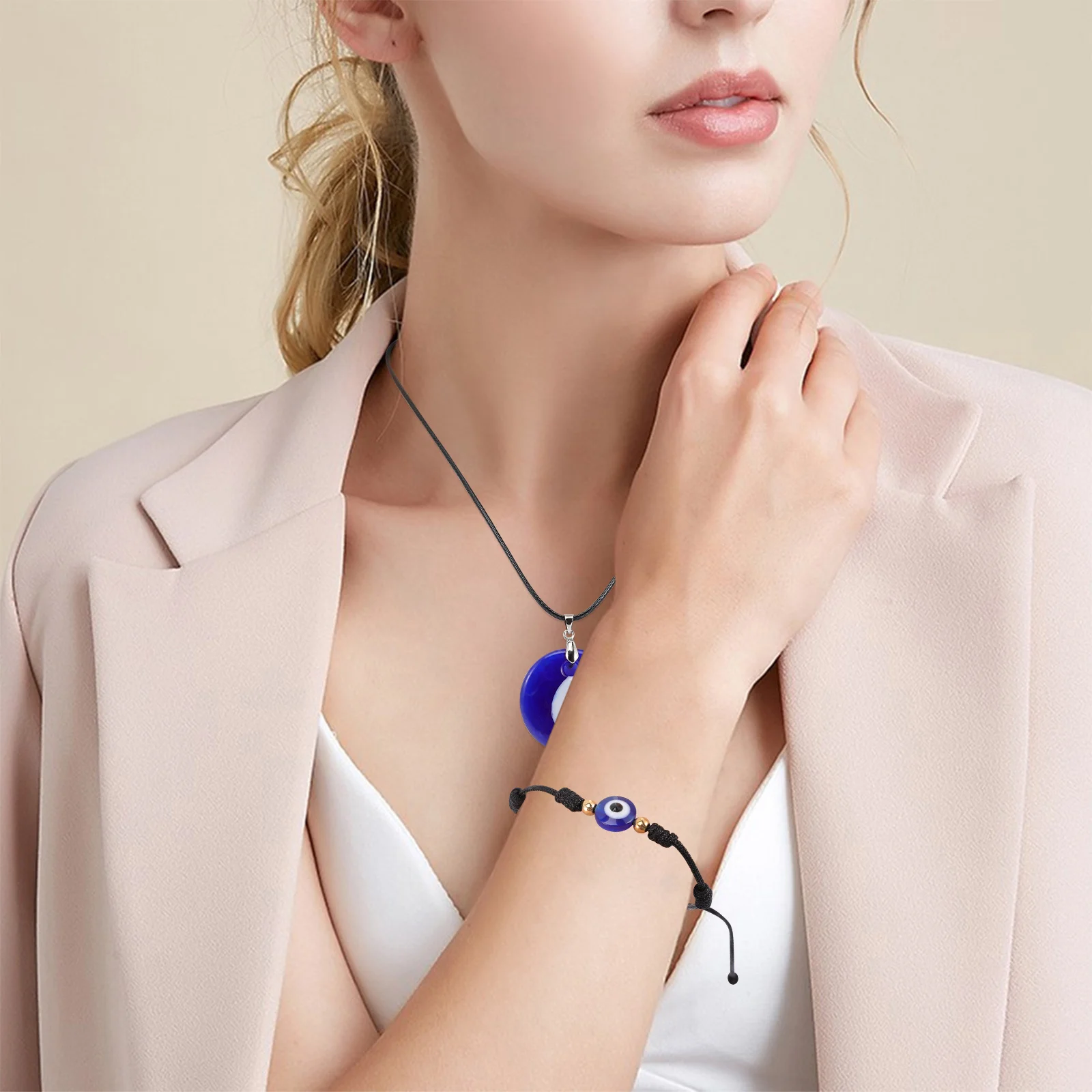 

12Pcs Evil Eye Bracelets Comfortable Lightweight Wrist Jewelry Wrist Chains for Women Fashion Bracelet Gift Set