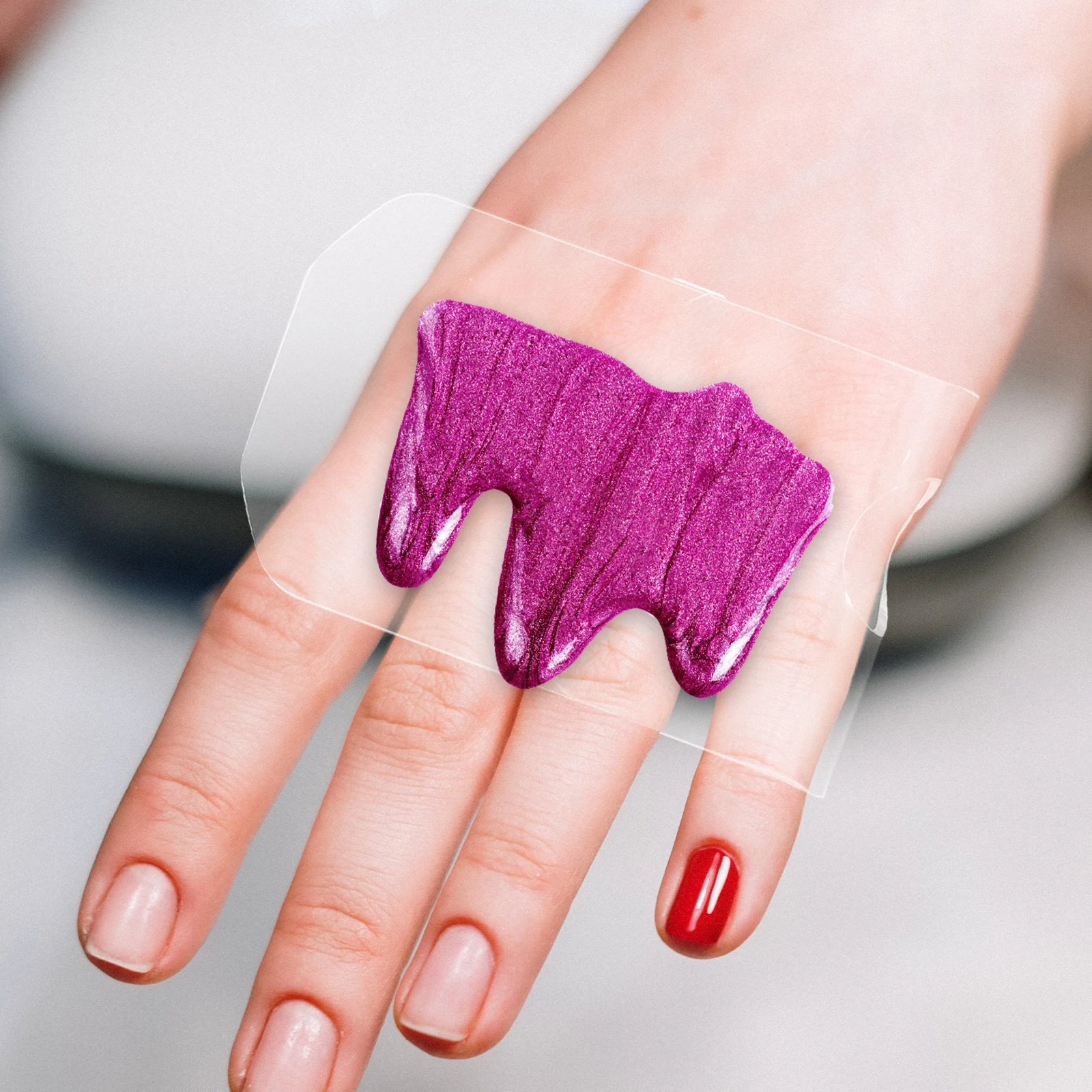 

2pcs Transparent Nail Manicure Mixing Trays For Display Photography Use Palettes Manicure Makeup