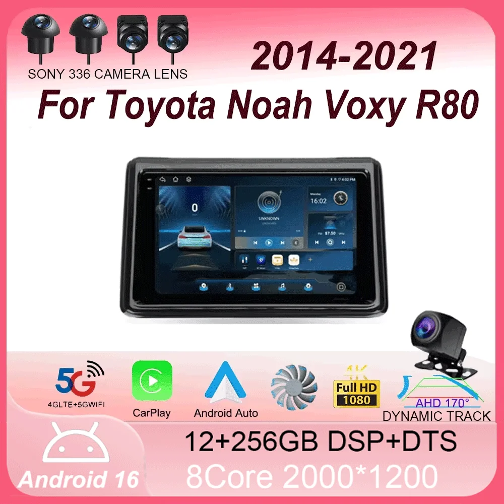 

Android 16 For Toyota Noah Voxy R80 2014 - 2021 Car Radio Multimedia Video Player Navigation stereo GPS