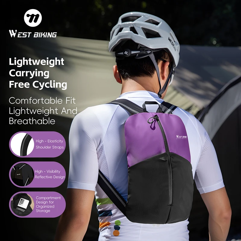 Mochila Ligera para Ciclismo WEST BIKING de 3L, Bolsa de Almacenamiento Impermeable para Correr, Senderismo y Escalada, Accesorios para Bicicleta