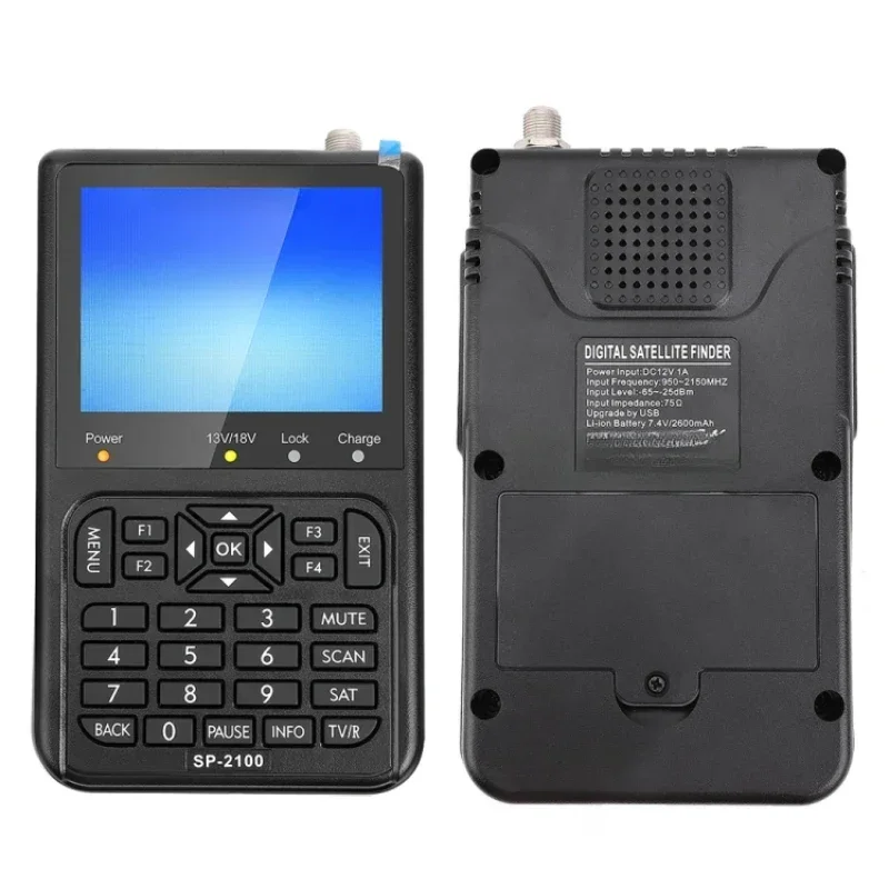 SP-2100 HD DVB-S / S2 and MPEG-2/4 Digital Satellite Signal Finder Meter with 3.5 Inches LCD Color Satellite TV Receiver