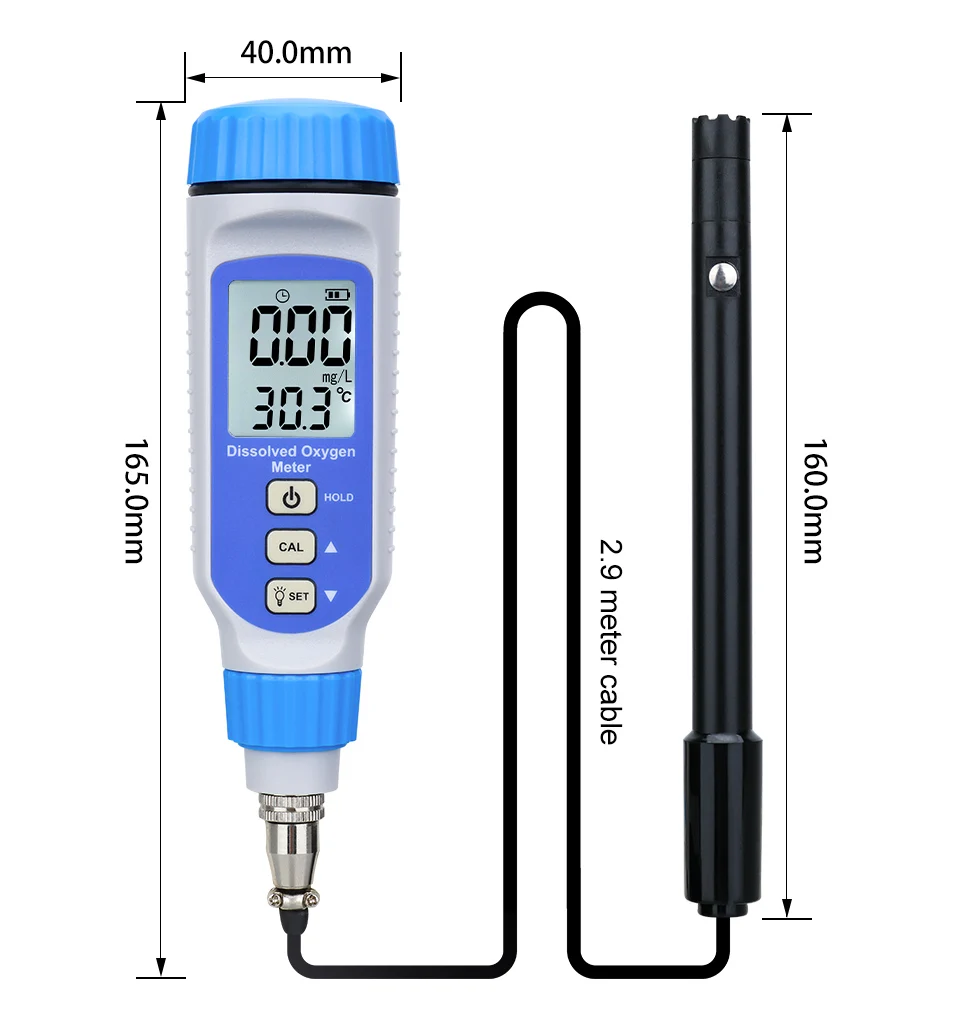 Digital Dissolved Oxygen Meter Water Quality Tester Portable Oxygen Analyzer pen Type Water Oxygen Contents Detector